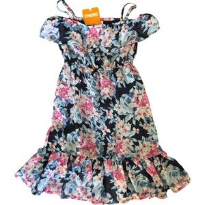 Gymboree Navy Floral Ruffle Sundress Girls Size 4 NWT Easter Spring Party